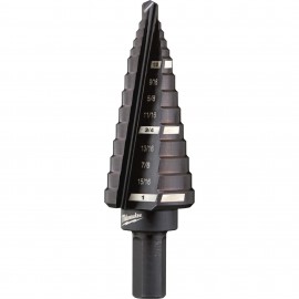Milwaukee 48-89-9208 Step Drill Bit, 1/2" to 1", 3/8" shank-