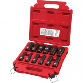 Milwaukee 49-66-7011 Impact Duty™ Socket Set, 1/2" drive, SAE, 12-piece-