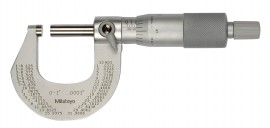 Mitutoyo 102-327-10 101 Series Outside Micrometer, 0 to 1", Ratchet Stop-