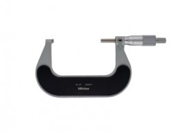 Mitutoyo 102-332-10 Outside Micrometer with Heat Ins. Plate, 3 to 4&quot;, Ratchet Stop-