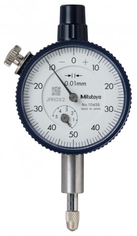 Mitutoyo 1045AB Series 1 Compact Small Diameter Dial Indicator, 5 mm, Metric-