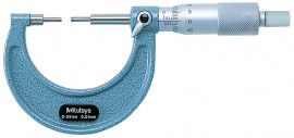 Mitutoyo 111-115 Series 111 Mechanical Spline Micrometer, 0 to 25 mm-