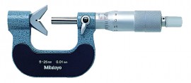 Mitutoyo 114-106 3 Flute V-Anvil Micrometer, 70 to 85 mm-