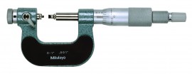 Mitutoyo 116-105-10 Series 116 Interchangeable-Anvil-Type Pana Micrometer, 0 to 1&amp;quot;-