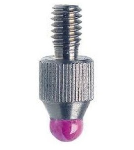 Mitutoyo 120051 Ball Point Extension Rod, Ungrooved Ruby, 15mm-