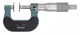 Mitutoyo 123-125 Disc Micrometer Hardened Steel, 0 to 1”-