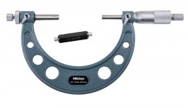 Mitutoyo 124-175 Series 124 Interchangeable Ball Anvil-Type Gear Tooth Micrometer, 50 to 75 mm, 0.01 mm graduation-