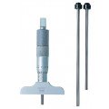 Mitutoyo 129-110 Mechanical Depth Micrometer with Interchangeable Rods, 0 to 75 mm, 0.01 mm-
