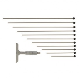 Mitutoyo 129-126 Mechanical Depth Micrometer with Interchangeable Rods, 0 to 3"-