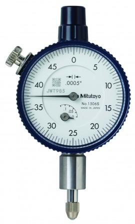 Mitutoyo 1506AB Series 1 Compact Dial Indicator, 0.125&amp;quot;, SAE-