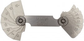 Mitutoyo 186-103 Radius Gauge Set, 1/32 to 17/64"-