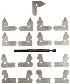Mitutoyo 186-903 Radius Gauge Set, 1/64 to 17/64"-