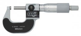Mitutoyo 193-101 Series 193 Mechanical Outside Micrometer, 0 to 25 mm, 0.01 mm-