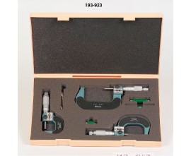 Mitutoyo 193-923 Outside Micrometer Set, 0 to 3", 0.0001"-