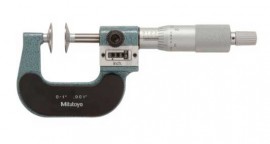Mitutoyo 223-125 Disk Micrometer with mechanical counter, 0 to 1" (0 to 25.4 mm)-