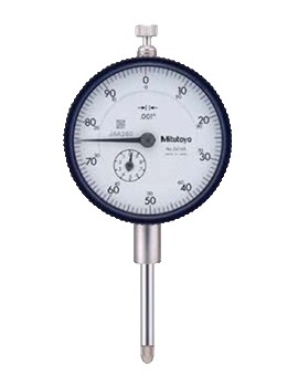 Mitutoyo 2417A Dial Indicator, Long Stroke, 1in, .001in, Dial-Lug Back, 0-50-0-