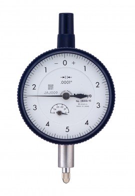 Mitutoyo 2805AB-10 Series 2 Standard Flat-Back Dial Indicator, 0.05&amp;quot;, SAE-