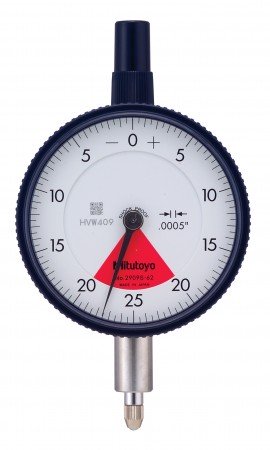 Mitutoyo 2909AB-62 Series 2 Standard One Revolution Flat-Back Dial Indicator, 0.04&amp;quot;, SAE-