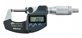Mitutoyo 293-244-32 Coolant Proof Micrometer with ratchet thimble, 0 to 25 mm, 0.001 mm-