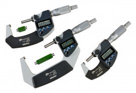 Mitutoyo 293-960-32 Coolant Proof Micrometer Set, 0 to 3"/ 0 to 76.2 mm-