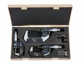 Mitutoyo 293-962-32 Coolant Proof Micrometer Set, 0 to 75 mm, 0.001 mm, SPC-
