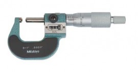 Mitutoyo 295-253 Spherical Face Micrometer, 0 to 1" (0 to 25.4 mm)-
