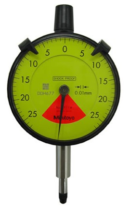 Mitutoyo 2971AB Series 2 1-Revolution Dial Indicator, 0.5/0.7 mm, 0.01 mm graduation-