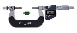 Mitutoyo 324-352-32 Series 324 Interchangeable Ball Anvil-Spindle Gear Tooth Micrometer, 1 to 2&amp;quot;-