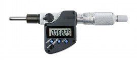 Mitutoyo 350-381-32 Micrometer Head, .5" stem, cabide tip spindle-