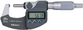 Mitutoyo 395-271-32 Series 395 Spherical Face Digital Micrometer, 0 to 25 mm, Metric-