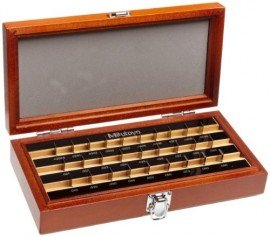 Mitutoyo 516-918-26 Imperial Gauge Block Rectangular Steel Set, 28, grade 0-