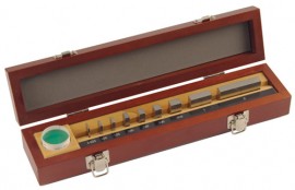 Mitutoyo 516-931-26 Imperial Gauge Block Rectangular Steel Set, 9, grade AS-1-