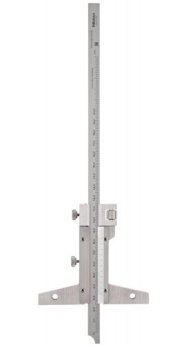 Mitutoyo 527-102 Vernier Depth Gauge, 0-200mm Range, 0.02mm Vernier Reading-