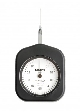 Mitutoyo 546-115 Dial Tension Gauge, 0.06 to 0.5 N Measuring Force, 0.02 N Minimum Reading-