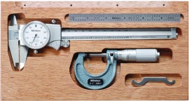 Mitutoyo 64PKA068A Digimatic Inch Tool Kit, 0 to 1" Micrometer-