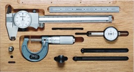 Mitutoyo 64PKA069C Digimatic Inch Tool Kit, 0 to 1" Micrometer-