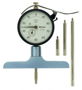 Mitutoyo 7218A Mechanical Depth Gauge, Dial, 0-8", 0.001"-