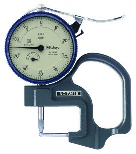 Mitutoyo 7361A Pipe Standard Thickness Gauge, 0 to 0.4&quot;-
