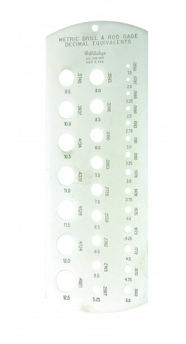 Mitutoyo 950-207 Tap and Drill Metric Drill Gauge-