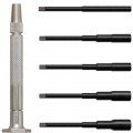 Moody Tools 55-0142 Nut Driver Set, 6-Piece, 5/64" to 5/32", interchangeable-