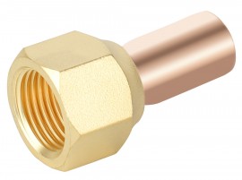 NAVAC F2005 Female Swivel Flare with solder adapter, &amp;frac12;&amp;quot; SAE female x &amp;frac12;&amp;quot; OD, 4-pack-