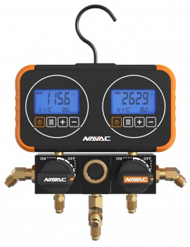 NAVAC N2D72 Flex72 Manifold Gauge with digital display, 72 refrigerants-