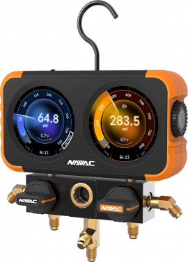 NAVAC N2DX Flex-X Manifold Gauge with HD color graphic interface-