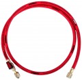 NAVAC NH5CR Ball Valve Refrigerant Charging Hose with &amp;frac14;&amp;quot; SAE fittings, 5', red-