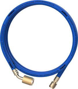 NAVAC NH5LLB Low Loss Refrigerant Hoses, 5', 45°, blue-