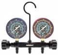NAVAC NMG13A A2L Compatible Pro Series Manifold Gauge for R32, R454B, and R32 refrigerants, 3&amp;frac18;&amp;quot;-