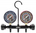 NAVAC NMG14A Pro Series Manifold Gauge for R22, R410A, and R404A refrigerants, 3&amp;frac18;&amp;quot;-