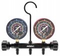NAVAC NMG15A Pro Series Manifold Gauge for R134A, R404A, and R410A refrigerants, 3&amp;frac18;&amp;quot;-
