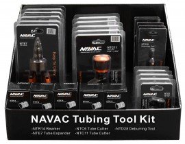 NAVAC NTK1 Tubing Tool Kit 5-NTE7, 5-NTR14, 5-NTC12, 4-NTC6, 5-NTD28 with counter display carton-