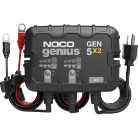 NOCO GEN5X2 On-Board Battery Charger, battery maintainer, and battery desulfator, 2-bank, 10 A-